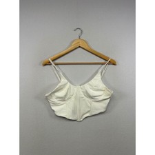 Coquette Princess Polly Womens US 10 Cream Corset Bustier Crop Top Zip Back