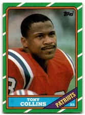 1986 Topps #33 Tony Collins New England Patriots