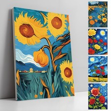 30x40cm Canvas Wall Art Pictures Oil Painting Florals On Frame For Living Room