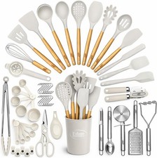 Kaluns 50 PCS Silicone Kitchen Utensils Set Complete Kitchen Set - 800 F Heat R