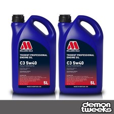 2 x Millers Oils Trident Professional C3 5W40 Fully Synthetic Engine Oil - 5L 5.76 per litre