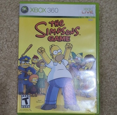 The Simpsons Game (Microsoft Xbox 360, 2007) CIB With Manual Tested & Working