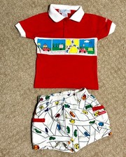 Vintage 80s OshKosh B'gosh UNION MADE 450 Miles Rainbow Road Set 18M 24M USA