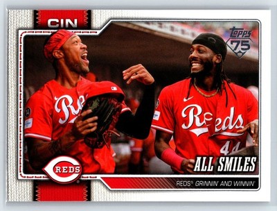 #553 All Smiles Elly De La Cruz/Will Benson, Cincinnati Reds 2026 Topps Series 2
