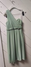 David's Bridal Green Formal Party Bridesmaid Prom Dress Sz 2 NWOT Free Shipping
