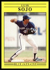 Luis Sojo 1991 Fleer #184 Toronto Blue Jays MLB READ FREE SHIPPING AutographDen