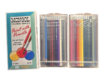 Eberhard Faber Mongol Vintage Paint with Pencils 24 Colors #743 w Box