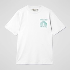 Image of Ellesse Mens Graphic T-Shirt Run Club Di Corsa Tee White