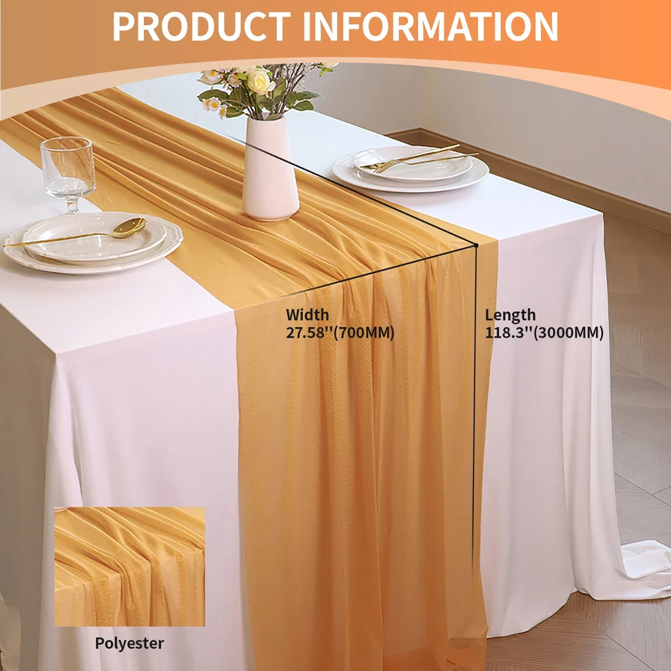 Mantel de queso bohemio brillante corredor de mesa poliéster suave decoración de bodas fiestas Foto 3 de 4