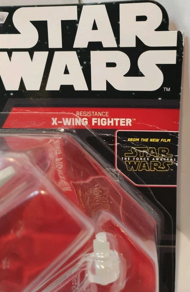 2014 Hot Wheels Star Wars Resistance X-Wing Fighter (Blue) Mattel NEW UNOPENED - Image 2 of 4
