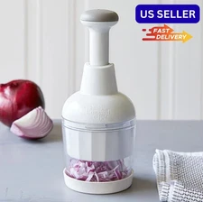 Pampered Chef Push Function Food Chopper - White - #2585 - FAST FREE SHIPPING