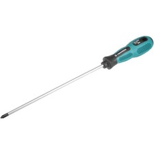 8 Inch Screwdriver with Round Shaft and Non-Slip Comfort Grip