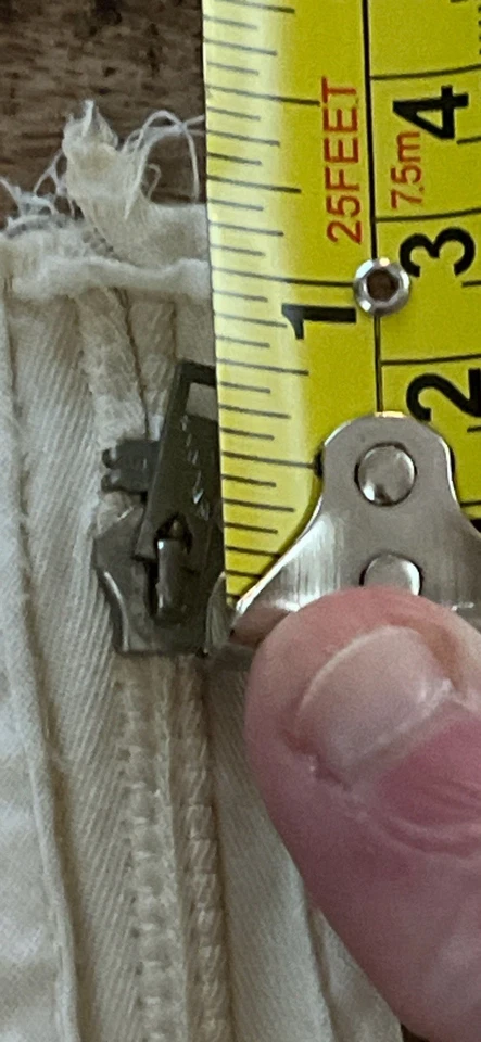 Vintage 54” Cream / Ecru Metal ZIPPER • Closed Top & Bottom • Waldes Brand 3-1-z - Image 3 of 4