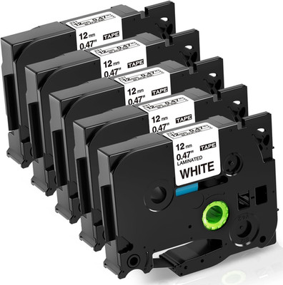 5x Schriftband TZe-231 12mm für Brother P-Touch PT-H100LB E100 D200 1000 1010