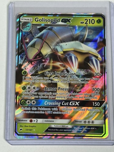 Golisopod GX 17/147 Pokémon TCG Burning Shadows