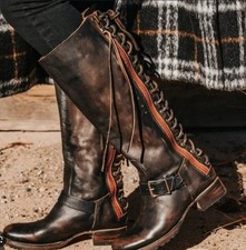 Free Bird Distressed Lace Up Brown Boots 7.5