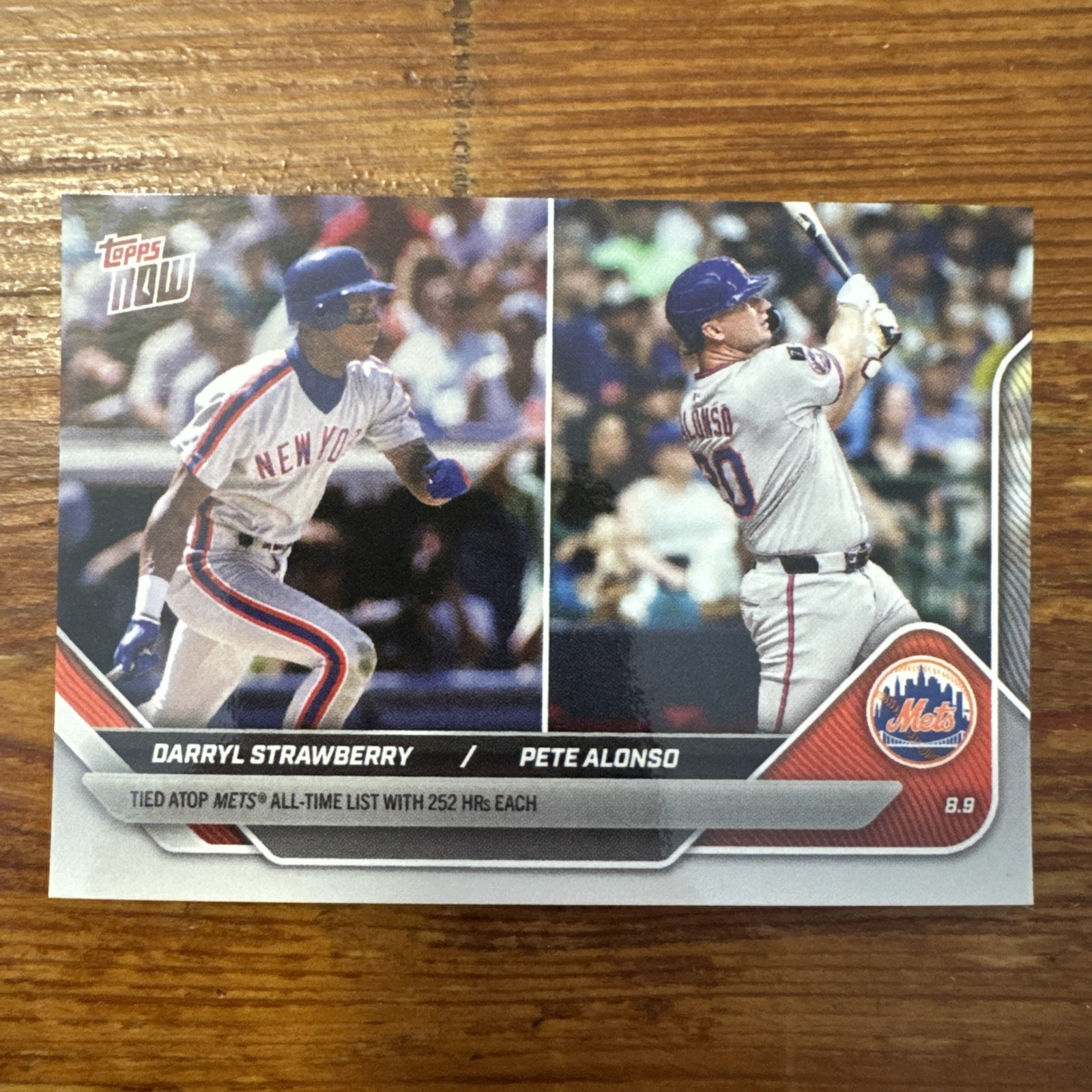 2025 Topps Now MLB #541 Darryl Strawberry/Pete Alonso New York Mets HR PR:9564