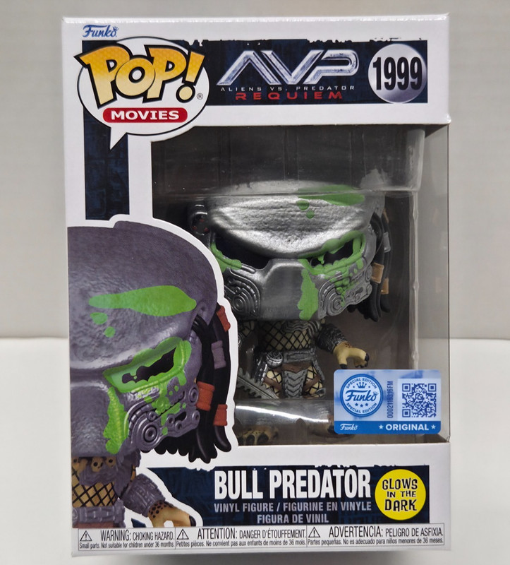 BULL PREDATOR - AVP Requiem Funko POP! Movies #1999 Bloody GITD Figure BOX WEAR