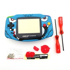 Black Lens Full Housing Shell Case for Gameboy Advance GBA Console - Buttons
