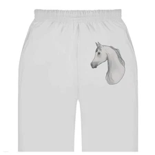 'White Arabian Horse Head' Adult Sweatpants / Joggers (JO030502)