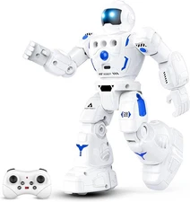 Robot Toys for Kids 3-5, Programmable Remote Control Robot with Walking, Sliding