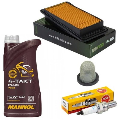 Wartung Öl 1L Set Ölsieb Luftfilter Zündkerze für SYM GTS 125 Joymax 2006-2015