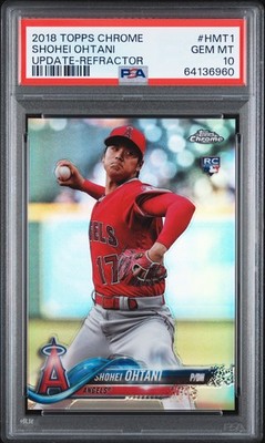 2018 TOPPS CHROME UPDATE REFRACTOR #HMT1 SHOHEI OHTANI ROOKIE RC 247/250 PSA 10