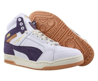 Puma Slipstream Mid SC Mens Shoes Size 9, Color: White/Sweet Grape