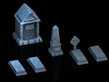 Medieval Town - Scatter Terrain - Gravestone Set 1