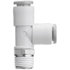 2pk SMC CORPORATION KQ2Y07-34AS Pneumatic Tee Threaded-to-Tube Adapter,1/8i