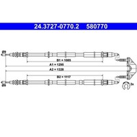 ATE 24.3727-0770.2 Seilzug, Feststellbremse