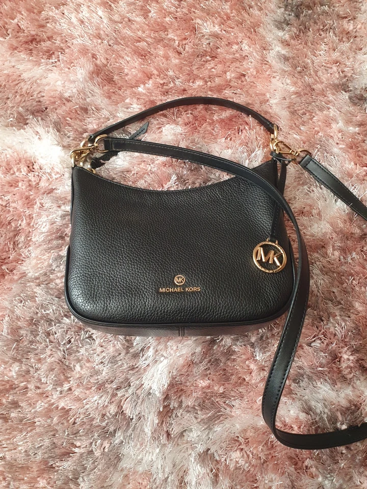 Michael Kors Kelsey Small Black Leather Shoulder Crossbody Bag - Image 2 of 4