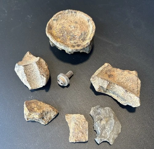 Civil War artillary shell fragments