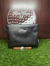 NEW RARE Team Titleist Golf Valuables Pouch Leather Zipper Bag Soft Liner