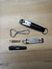 Rare Vintage Pepsi Pocket Knife Black + Bottle Can Opener Lot Of 4 Soda Promo