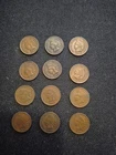 12 Vintage 1900s Indian Head Penny Coin Collection