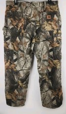 Vtg Carhartt Camo Pants B158 Dungaree Fit Size 40x30 Real Tree Hardwoods Duck