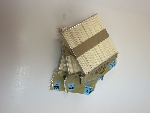 300 Stück Holzstäbchen Naturholz Handwerk Stäbchen Stachelstein 4-1/2 Zoll x 3/8 Zoll NEU - Bild 4 von 6