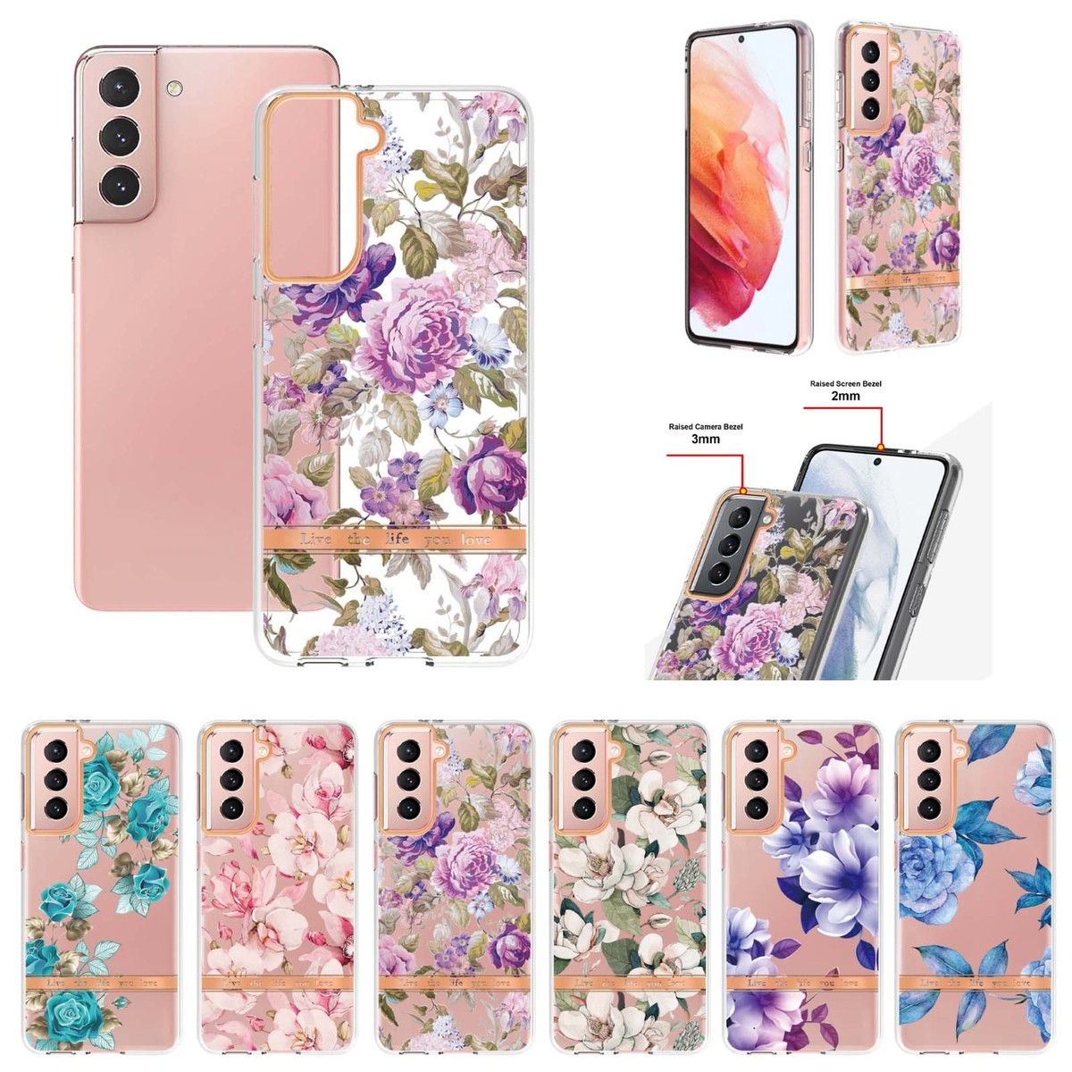 For Samsung Galaxy S21 5G Flower And Grass Series Exquisite Case