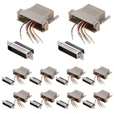 10PCS DB25 Male Ethernet Adapter, 25 Pin Serial Port Male to RJ45 Ethernet LA...