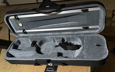 SKY 3/4 Violin Oblong Case Lightweight with Hygrometer Black/Grey