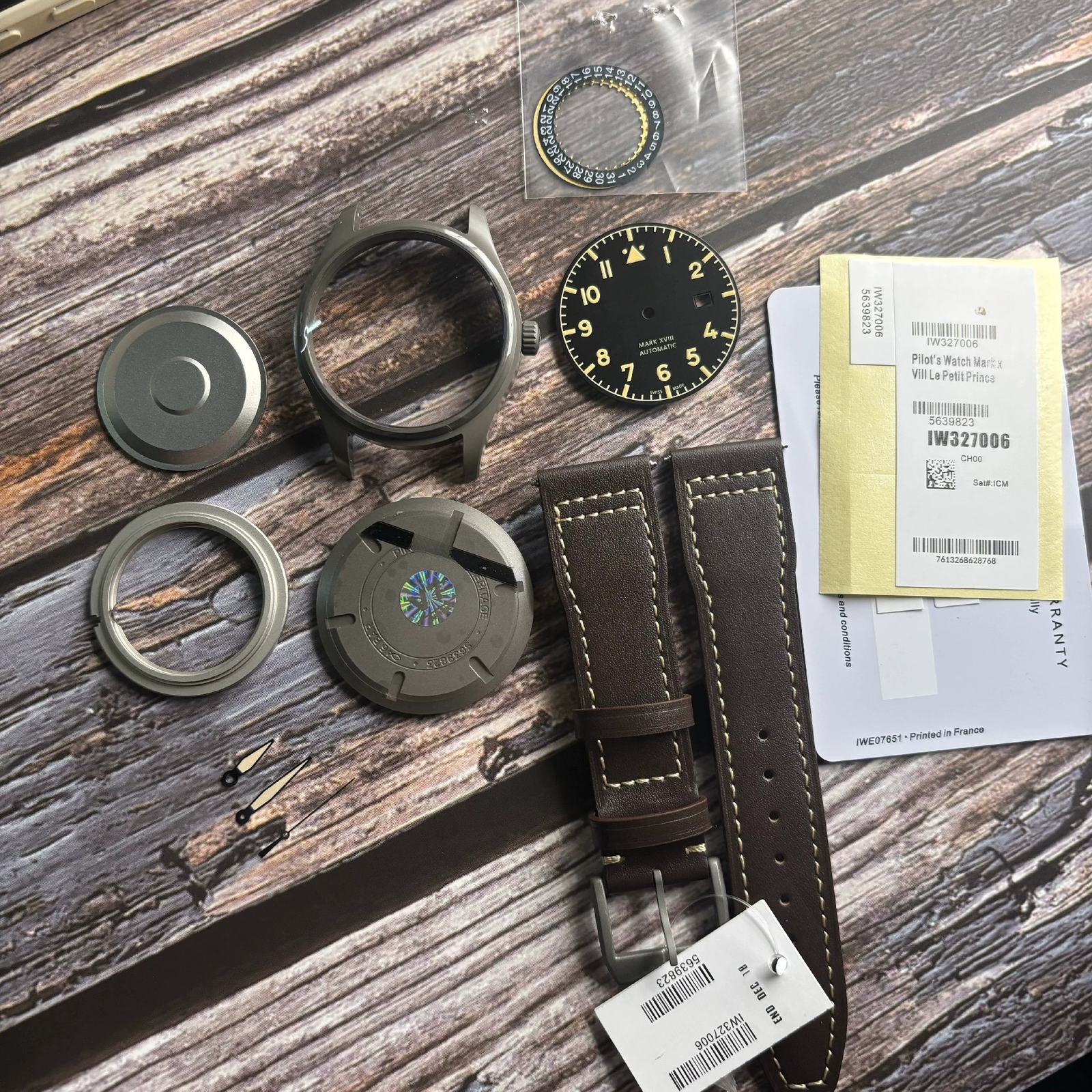 40mm Titanium Watch Case With Band Kit for IWC Pilot’s Watch Mark XVIII 2824