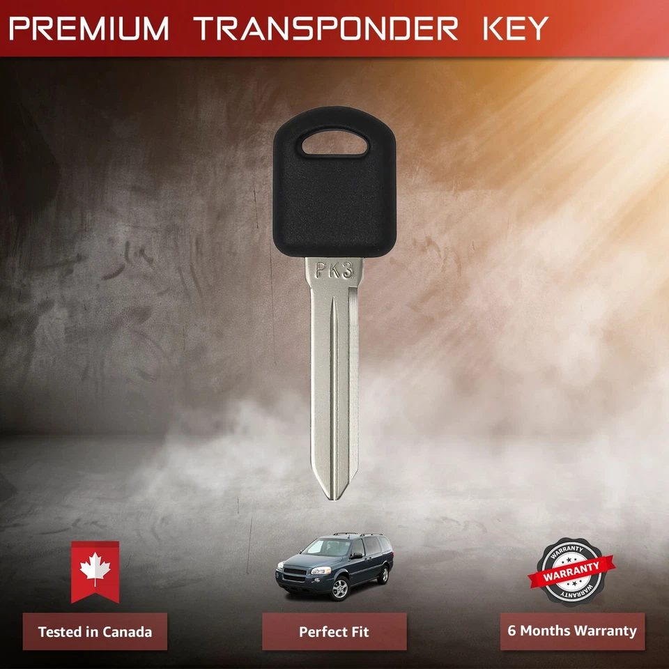 Transponder Chip Key for Chevrolet GMC Saturn Pontiac Oldsmobile B97PT PK3 B97 - Image 4 of 4