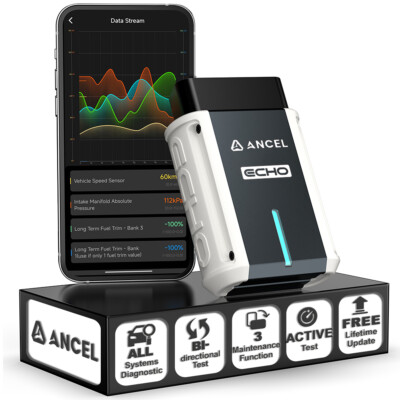 ANCEL ECHO Bluetooth OBD2 Scanner Bidirectional Diagnsotic Battery Registration