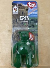 Erin The Bear - 1999 McDonalds Ty Beanie Baby w/ Rare Errors 1993 OakBrook