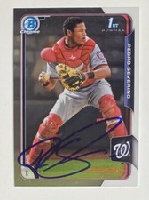Pedro Severino Signed Bowman #BCP6 2015 Card Washington Nationals Auto MLB RAD