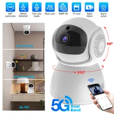 5G Wifi IP Security Camera Smart Night Vision Indoor Cam Baby Pet Monitor 1080P