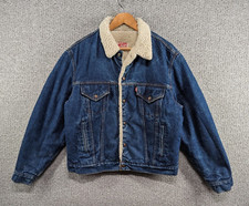 LEVI'S San Francisco Vintage 80's Denim Sherpa Lined Made in USA Jacket 44 L