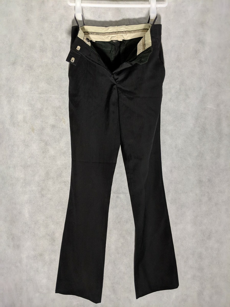 Helmut Lang Vintage Archive Shaped Black Dress Pants 40 Italy | eBay