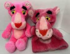 Vintage Pink Panther Plush Stuffed Animal 1980  Hand Puppet Mighty Star